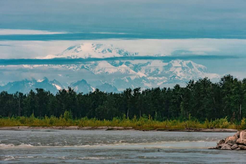 Mount Denali seen from Talkeetna, Alaska