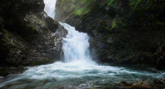 Thunderbird Falls Trail hiking in Old Glenn Highway, Alaska
